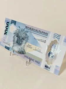 PHILIPPINES 1000 PESO BILL 2022  POLYMER FANCY DUTERTE - DIOKNO UNC - Picture 1 of 6