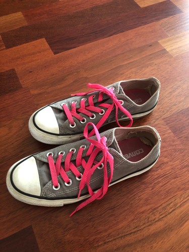 Sneakers basse stringate Converse All Star donna grigio rosa taglia 7 US
