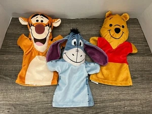 Disney Winnie the Pooh Melissa & Doug Hand Puppets Eeyore Tigger Set Plush Soft - Picture 1 of 5
