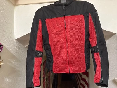 PEQUEÑA Chaqueta de Motocicleta Joe Rocket Velocity Malla Textil Rojo/Negro Armadura Acolchado Foto 1 de 4