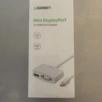 UGREEN Mini DisplayPort to HDMI VGA Adapter Compatible Thunderbolt 1 & 2 - Image 1 of 2