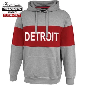 FELPA CON CAPPUCCIO DETROIT GRIGIO RETRÒ CUCITO GRIGIO PREMIUM MAGLIA HOCKEY Red Wings Redwings NHL - Foto 1 di 3