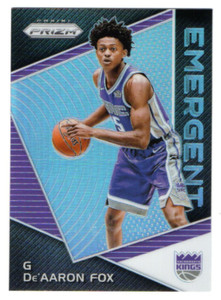 2017-18 Panini Prizm De'Aaron Fox Rookie RC Emergent Silver Prizms Free Ship
