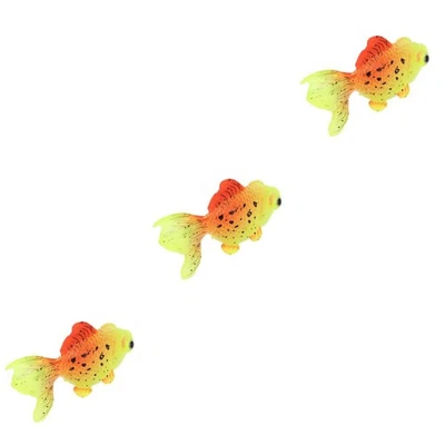 3 stücke aquarium leuchtendes goldfisch ask tank künstliche fische - Bild 1 von 4