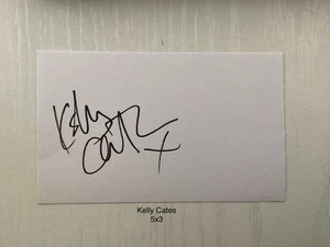 Kelly Cates Signed 5x3 White Card Sky Sports, Match Of The Day,The Big Breakfast - Picture 1 of 1