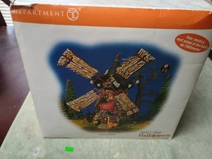 Dept 56 Halloween Haunted Windmill Working 55345 In Box 2003 Lighted With Sound - Picture 1 of 24
