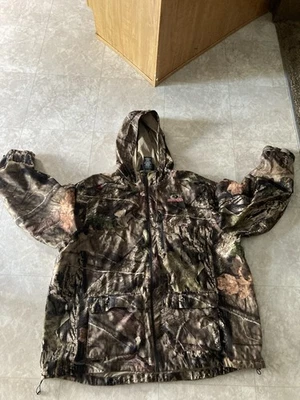 Mossy Oak Jacket Mens 3X Camo Break Up Country Scent Factor Hunting Hooded Zip - Image 1 of 4