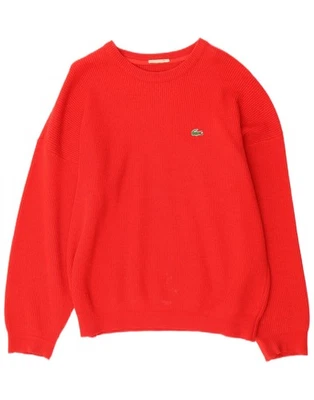 LACOSTE Mens Crew Neck Jumper Sweater Large Red Wool BJ01 - image 1 of 3