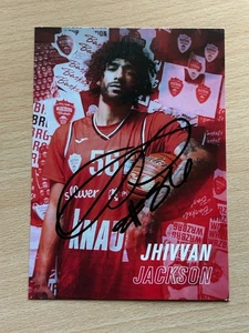 Tarjeta de autógrafo Jhivvan Jackson Würzburg Baskets original firmada #46315 - Imagen 1 de 1