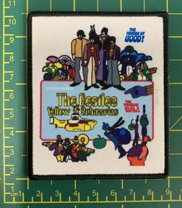 THE BEATLES YELLOW SUBMARINE FILM POSTER WOVEN SEW OR IRON ON PATCH OFFICIAL - Picture 1 of 7