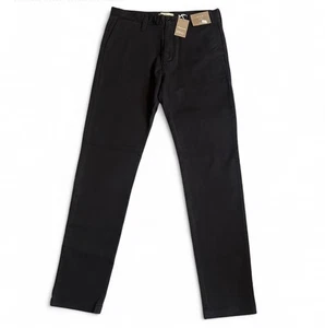 NWT Madewell Slim Chino Pants COOLMAX 33x34 * 35x34 Black Coal Dark Gray $98 - Picture 1 of 4