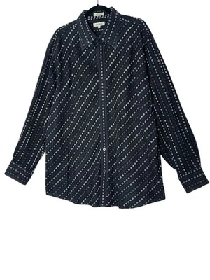 Camisa masculina Eighth Avenue manga longa XXL botão para cima carreira formal plus escritório - Imagem 1 de 4