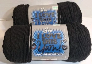 Lot of 2 I Love This Yarn Color #30 Black 2007 Hobby Lobby New - Picture 1 of 8