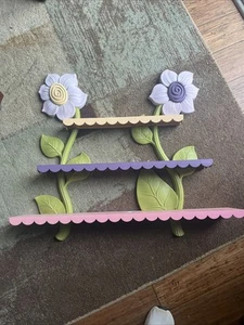 3 TIERHOME INTERIORSWALL ART KIDS ROOM FLOWER PETSLS SHELF PASTEL PLANT SHELF - Picture 1 of 7