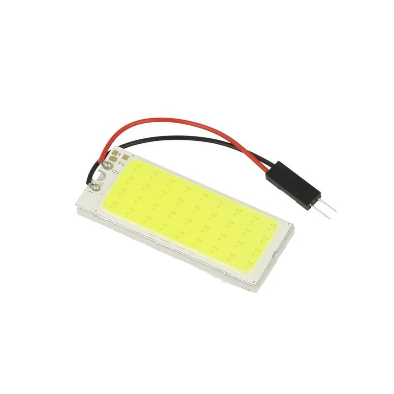 CARALL Pannello Lampada Led COB 36 Chip 12V 7,2W 52X22mm Siluro T11 Regolabile T10 W5W