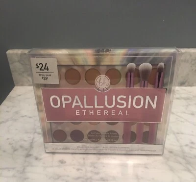 *New* BH COSMETICS Opallusion: Ethereal 24 Color EYESHADOW PALETTE & Brushes Set - Image 1 of 4