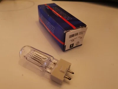 GE Showbiz T25 500w 240v theatre tungsten lamp bulb GY9.5 - Image 1 of 3
