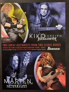 IBANEZ GUITARS Megadeth Meshuggah Kik Loureiro ~ Magazine Print/Promo Ad 2017 - Picture 1 of 1