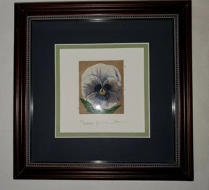 framed constance shryack signed 1992 flower etching engravings lithography - Picture 1 of 5