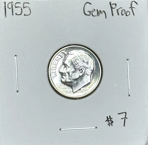 1955 Gem Proof Roosevelt Dime Cover