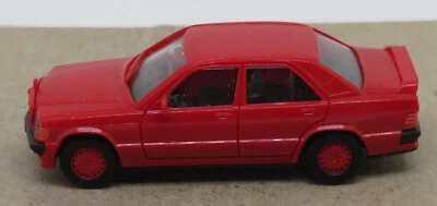 B Micro Herpa Ho 1/87 Mercedes-Benz 190 E 2.3 16S Rosso No. Box Fari Dipinto - Immagine 1 di 4