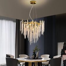Modern Crystal Tree Branch Chandelier Luxury Dining Room Kitchen(23.6in Gold)