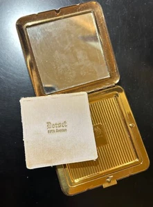 Vintage Dorset Fifth Avenue kompakt goldfarben & Kunstperlen mit Puderquaste - Bild 1 von 6