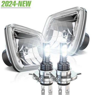 Faros LED de haz alto bajo de 5x7" 7x6" para Ford E-150 E-250 E-350 Econoline 2 piezas Foto 1 de 4