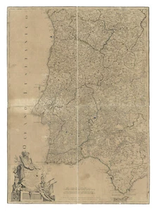 Antike Landkarte "Mapa Dos Reynos De Portugal E Algarve" Rizzi-Zannoni, 1763 - Bild 1 von 8