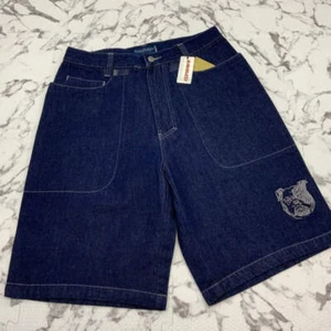 Men's Davoucci Dark Blue Bulldog Denim Shorts NWT - Picture 1 of 8