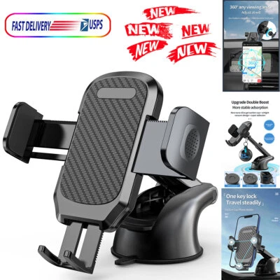 360° Car Mount Holder Stand Dashboard For Apple iPhone 13 12 11 Pro/Pro Max SE - Image 1 of 4