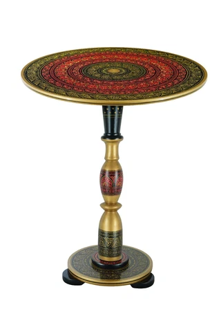 Coffee Table Handmade Wooden Unique Coloured Lacquer Art Coffee/Tea Corner Table Cover