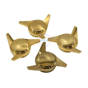 *3 Bar Smooth Gold KnockOff Spinner Caps for Lowrider Wire Wheels (MISMATCH SET) - Bild 1 von 1