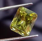 Emerald Cut Natural Golden Yellow Color Certified Loose Zircon Sparking KT101