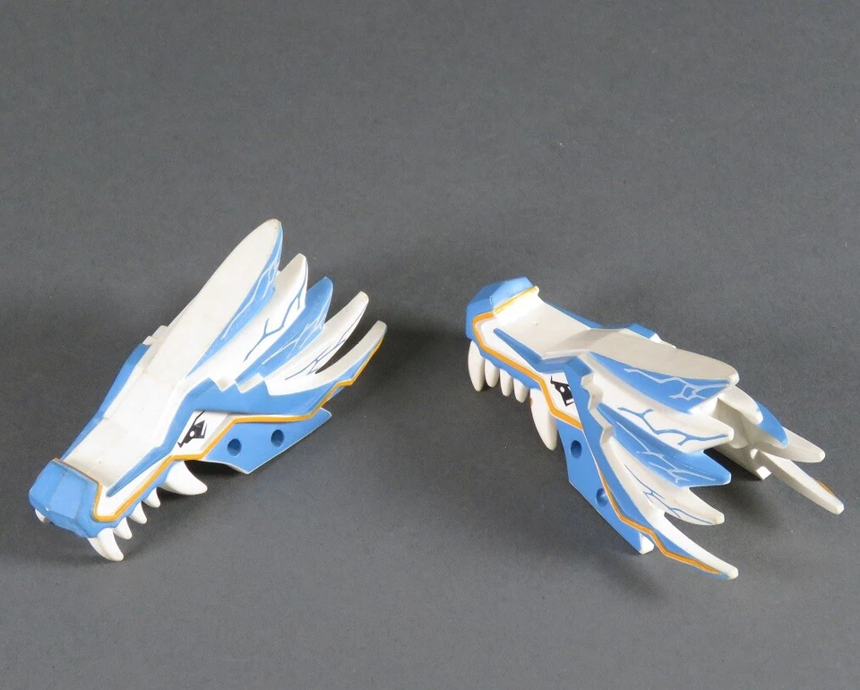 LEGO® Legends of Chima™ Figur Drachenkopf 2 Kopfteile blau weiß Ersatzteile - Bild 1 von 1