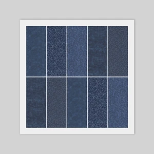 Layer Cake - 20) 10" x 10" Squares, 100% Quilting Cotton Fabric, NAVY BLUE - Picture 1 of 9