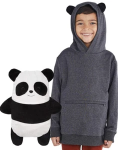 Cubcoats Papo the Panda 2 in 1 Transforming Pullover Hoodie & Soft Plushie size6 - Picture 1 of 6