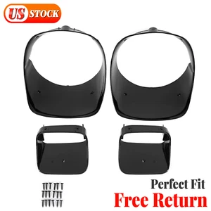 For Chevrolet Camaro Z28 1978-1981 Headlight & Park Light Bezels Black - Picture 1 of 12