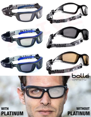 Bolle Safety Glasses -BOLLE TRACKER & BAXTER PLATINUM Anti-Scratch Anti-Fog Lens