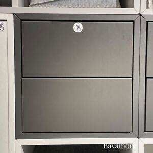 IKEA EKET Cabinet with 2 Drawers Dark Gray push-openers 13¾"×13¾"×13¾"