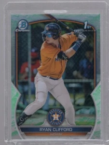 Ryan Clifford 2023 Bowman 1st Lunar Glow Refractor Houston Astros BCP-10   e - Picture 1 of 2