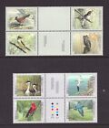 1997 & 1998 - #1634a #1713a MNH Center Gutter Margin Blocks - Canadian Birds