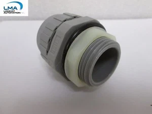 HUBBELL P100NGYA LIQUID TIGHT FITTING GRAY 1" NPT CONDUIT TUBING NONMETALLIC*NEW - Bild 1 von 3