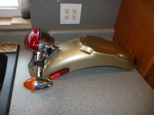 Triumph Bonneville rear fender 2011 Aurum Gold complt w taillight & turn signals - Picture 1 of 12