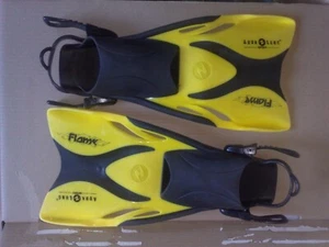 Aqualung Flame Unisex Schwimm-/Taucherflossen 33-36 gelb-schw, Maske, Schnorchel - Bild 1 von 6
