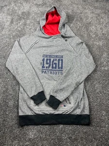 NFL Pro-Line Hoodie Herren Large Vintage 90s Patriots Pullover Sweatshirt grau - Bild 1 von 10