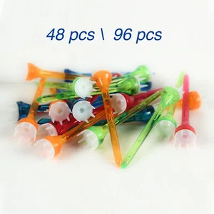 Tee Golf Set tees in plastica corona 48 96 pezzi pcs lunghi 70 mm professionali - Imagen 1 de 9