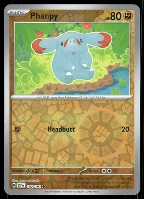 Phanpy SV08: Surging Sparks Pokemon #102/191 - - Image 1 of 2