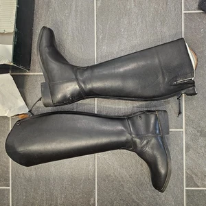 Dublin Aristocrat Dress stivali equitazione alti inglesi neri dressage taglia 8,5 - Foto 1 di 10
