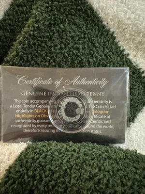 Silver Hologram Obverse And Reverse Black Ruthenium Edition Genuine Indian Penny - Image 1 of 2